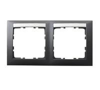 Hager S.1 - Frame 2 horizontal elements series 1 label holder anthracite matt