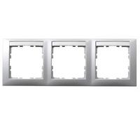 Hager s.1 - Frame 3 Elements Horizontal Label Holder Series 1 Matte Aluminium