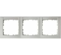 Hager S1 - 3 Elements Horizontal Frame Matte Polar White