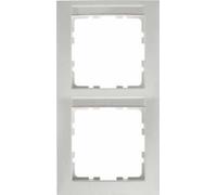 Hager S1 - Frame 2 Elements Vertical Polar White Brightness