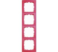Hager S1 - Frame 4 Elements Brightness Red