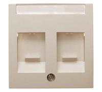 Hager S1 - Plate Central Porta ROTULO Blind 2 Modules White