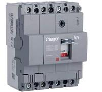 Hager Sistemas HDA161L Automatic Molded Box Switch X160, 4P4D, 18Ka, 160A, Tm Fixed
