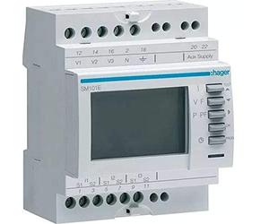 Hager SM101E - MULTIMETRO DGT V-I-F-P-Q-A-COSFI-TEMPO 4M
