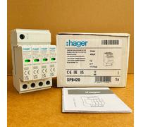 Hager Surge Protective Device SPD 4P T2 TNS/TT Uc 350V In 20kA Imax 40kA SPB420