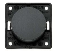Hager - Switch 2 Poles Off Black Gloss