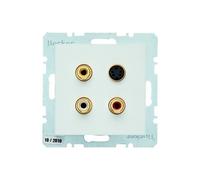 Hager - Takes 3 X Cinch/S-Video S-B Polar White Brightness