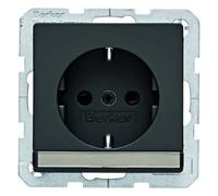 Hager - Toma SCHUKO Q1/Q3 Label Anthracite Velour