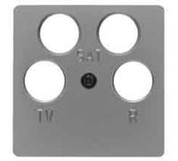 Hager - TV-FM Central Plate for 4594 Arsys Stainless K5