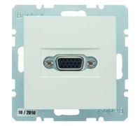 Hager Vga Socket S-B with Screw Connector Matte Polar White