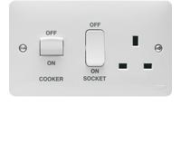 Hager WMCC50 Sollysta White Moulded 45A Cooker Control Unit