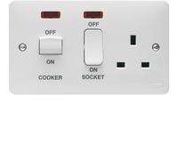 Hager WMCC50N Sollysta White Moulded Cooker Control Unit + LED Indicator