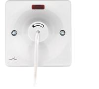 Hager WMCS50N Sollysta White Moulded 50A 1G DP Ceiling Switch + LED Indicator