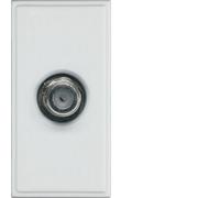 Hager WMMSAT Sollysta Single Satellite F Connector Euro Module - White