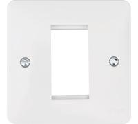 Hager WMP1EU Sollysta White Moulded Single Euro Style Accommodation Module Faceplate