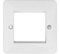 Hager WMP2EU Sollysta White Moulded Twin Euro Style Accommodation Module Faceplate