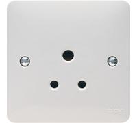 Hager WMS51 Sollysta White Moulded 5A 1G Unswitched Socket