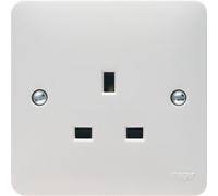 Hager WMS81 Sollysta White Moulded 13A 1 Gang Unswitched Socket