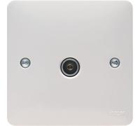 Hager WMTVF Sollysta White Moulded Single Co-Ax TV Socket Outlet Female