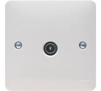 Hager WMTVM Sollysta White Moulded Single Co-Ax TV Socket Outlet Male