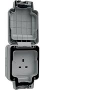 Hager WXPS81 Sollysta Weatherproof IP66 13A 1G Unswitched Socket