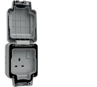 Hager WXPSS81 Sollysta Weatherproof IP66 13A 1G DP Switched Socket