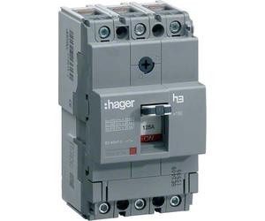 Hager X160 - Automatic Switch X160 3P3D 25 KA 80 A TM Adjustable Fixed/or