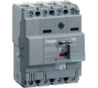 Hager X160 - Automatic Switch X160 4p4d 25 KA 160 A TM Adjustable Fixed/or