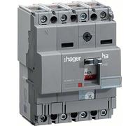 Hager X160 - Automatic Switch X160 4p4d 40 KA 100 A TM Adjustable Fixed/or