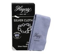 Hagerty Silver Cloth for silverware 36 x 30 cm | Impregnated chamois 100% cotton I Anti-tarnish cleaning I For jewelry and objects made of silver-plated