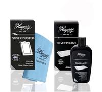 Hagerty Silver Polish 250ml with Duster for Clean Silver Decorative Items, Personal Use, Protects Silver Plated Jewellery and Other Accessories