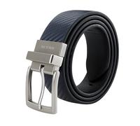 Haggar Men's Two-in-one Reversible Stretch Golf Belt, Navy/Black, Medium (34-36)