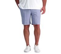 Haggar Men's Big and Tall B&T Cool 18 Pro Stretch Solid Oxford Flat Front Short, Blue, 46
