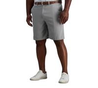 Haggar Men's Big and Tall B&T Cool 18 Pro Stretch Solid Oxford Flat Front Short, Charcoal, 46