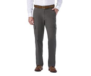 Haggar Men's Comfort Stretch Classic Fit Flat Front Cargo Pant - Regular and Big & Tall Sizes Casual Pants