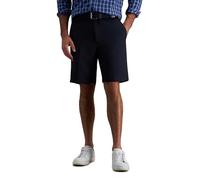 Haggar Men's Cool 18 Classic Fit Expandable Waist Short Regular and Big & Tall Sizes Casual, Navy, 44