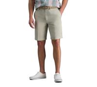 Haggar Men's Cool 18 Gabardine Hidden Expandable-Waist Plain-Front Short - Beige - 34