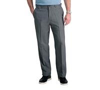 Haggar Men's Cool 18 Hidden Comfort Waist Plain Front Pant,Graphite,34x34