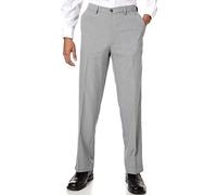 Haggar Men's Cool 18 Hidden Comfort Waist Plain Front Pant,String Beige,32x30