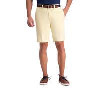 Haggar Men's Cool 18 Pro 4-Way Stretch Golf Shorts - 7 and 9.5 Inch Inseams, Light Yellow, 36