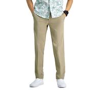 Haggar Men's Cool 18 Pro Slim Fit Premium Flex Flat Front Pant Casual, Tan Lux, 34W x 32L