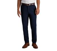 Haggar Men's Cool 18 Pro Slim Fit Flat Front Casual Pant, Dark Navy, 32W x 32L