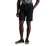 Haggar Men's Cool 18 Pro Straight Fit Flat Front 4-Way Stretch Expandable Waist Short-Big & Tall Sizes, Black, 46
