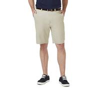 Haggar Men's Cool 18 Pro Straight Fit Flat Front 4-Way Stretch Expandable Waist Short-Big & Tall Sizes, String, 46