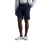 Haggar Men's Cool 18 Pro Straight Fit Flat Front 4-Way Stretch Expandable Waist Short (Regular and Big & Tall Sizes), Navy, 44