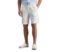 Haggar Men's Cool 18 Pro Straight Fit Pleated Front 4-Way Stretch Expandable Waist Golf Performance Short, White, 40