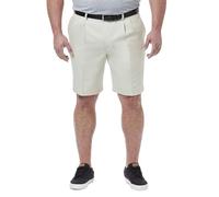 Haggar Men's Cool 18 Pro Straight Fit Pleated Front 4-Way Stretch Expandable Waist Golf Performance Short, String, 38