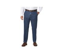 Haggar Men's Lässige Denim-Hose mit Klassischer Passform, Normale und Große Größen Casual Trousers, Medium Blue, 50W x 29L