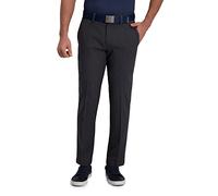 Haggar Men's PLN Cool Right Pant Casual, Dark Grey, 33W x 30L
