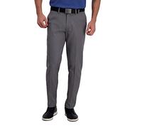 Haggar Men's PLN SLD HTR Pant Casual, Heather Grey, 34W x 30L